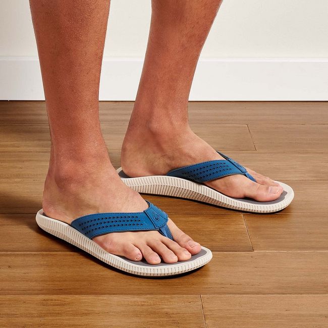 Sandalias Olukai Ulele - Chanclas Hombre Azules 20580-936